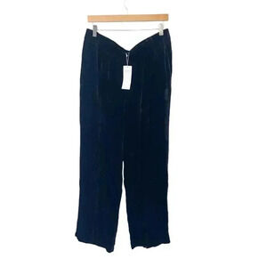NWT Eileen Fisher Velvet Cropped Wide Leg Pant size Large